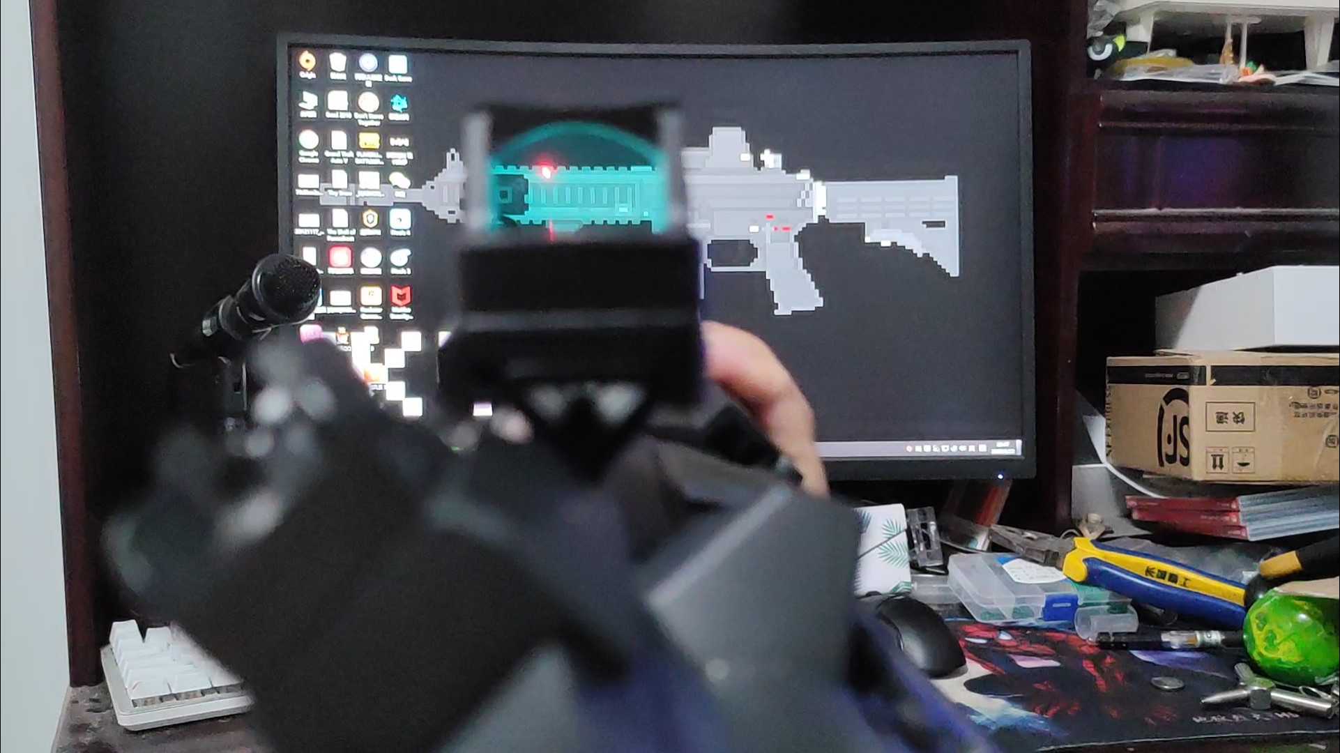 hk416侧瞄和45度角导轨